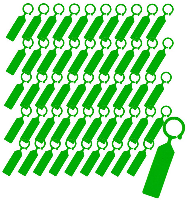 화분이름표4 50개 set 그린 화이트 레드 핑크 오렌지 옐로우 선택가능, 그린50개set