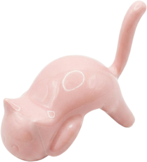 야옹이 백후크 가방걸이, 핑크, 2개