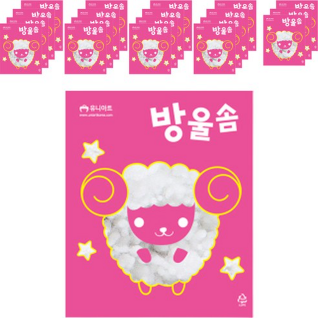 유니아트 방울솜, 화이트, 40개