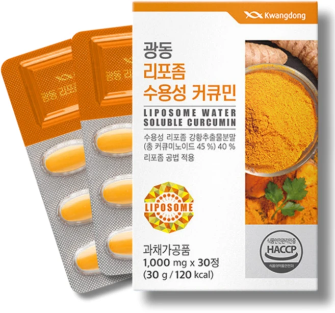 리포좀 커큐민 수용성 커큐민 영양제 강황추출물 항산화 항염, 2개, 30정 - 쿠팡