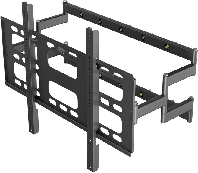 UNHO 철제 대형 벽걸이 TV 거치대 55-100인치 하중 120KG 상하 좌우 각도조절 브라켓 삼성 LG 호환, 1개