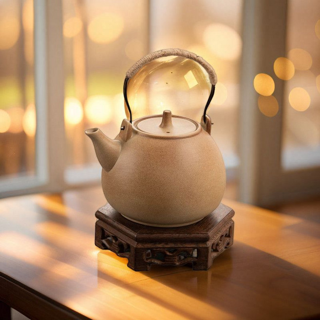 柴燒大容量陶瓷煮茶壺, 1個, 1000ml, 經典基礎款 -550ML