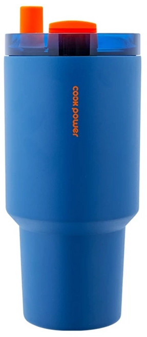 鍋寶 珍珠粗吸管隨行杯-900ml, 普魯士藍(無把), 1個, 900ml