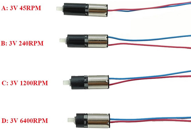 미니 소형 유성 기어박스 기어 감속기 모터 마이크로 코어리스 기어드 모터 DIY 취미 장난감 로봇 잠금 장치 DC 3V 3.7V 45RPM-6400RPM 6mm, Model A 45RPM, 3 볼트, 0