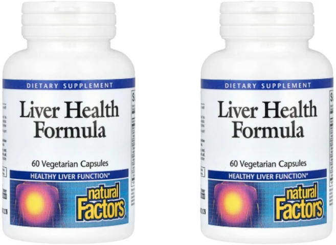 네츄럴팩터스 간 건강 포뮬라 베지 캡슐 60정, 2팩 - 쿠팡