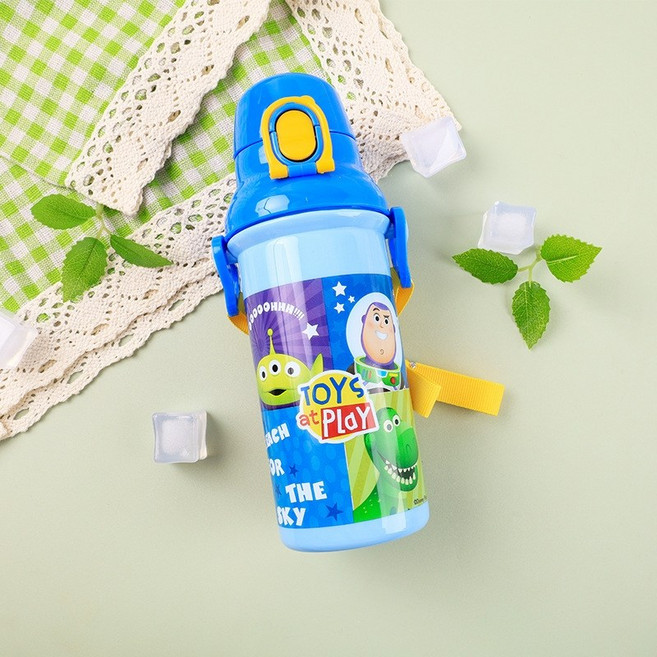 디즈니 캐릭터 어린이물병 휴대용 목걸이물통 소풍 유치원, 토이스토리, 1개, 480ml