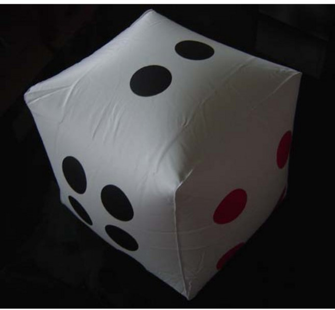 35cm 加厚充氣骰子 氣球骰子, 1個, 打氣筒