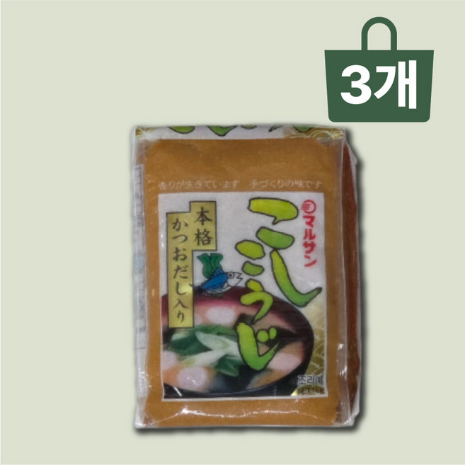 마루산아이 고시고우지 미소 1kg X 3개 백된장 일식 장국
