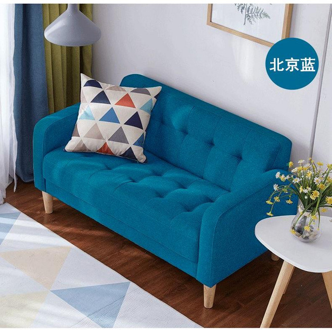 패브릭 2인용 쇼파 기능성 모듈 거실 원룸 편안한 가정용 대기실 소파 스윙, M. 베이징 블루