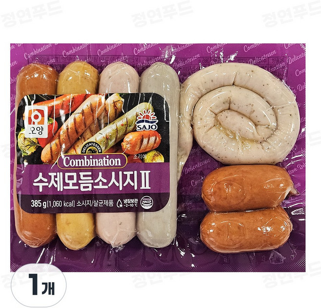 5분마켓 오양 수제 모듬소시지 수제소세지 385g, 1개