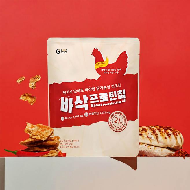 굿조이스 바삭 프로틴칩 스파이시, 1개, 25g