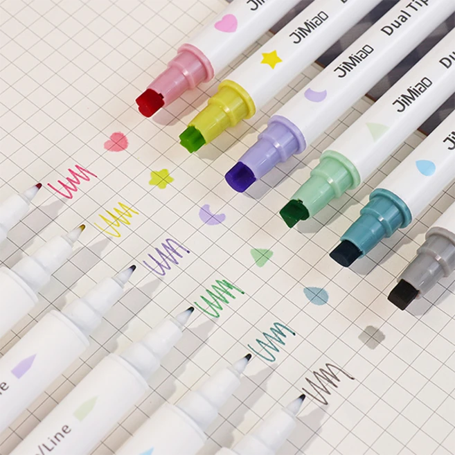 5시 FOOI 귀여운 도장 콕콕 양면 스템프 형광펜 6색 1세트 다꾸 인싸템 선물 - 쿠팡