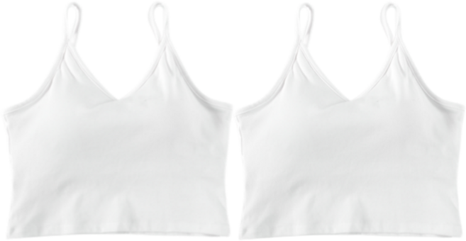 라이트필 인생 크롭탑 노브라 여성 브라탑 끈 이너나시 2P