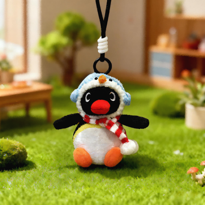 정품 핑구 펭귄 봉제 가방 걸이 아이디어 인형 키링 배낭 장식 귀여운 소품 귀여운 캐릭터 pingu 가방 고리
