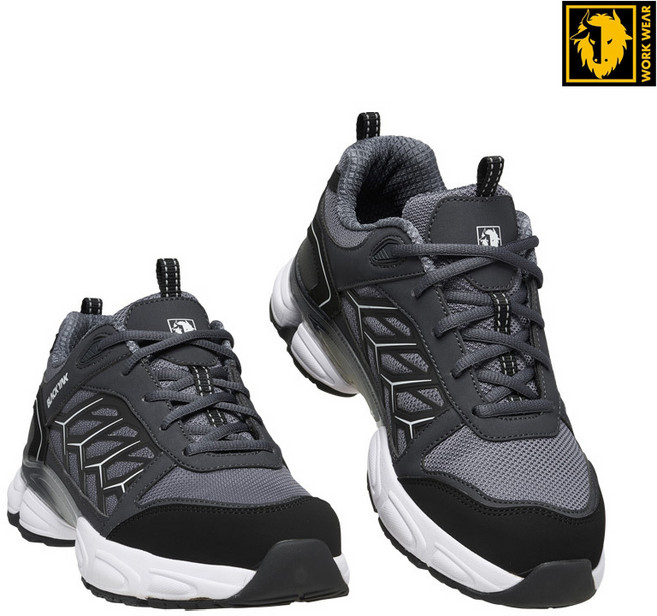 블랙야크 YAK-410 안전화 4인치 메쉬 작업화 그레이, 1개