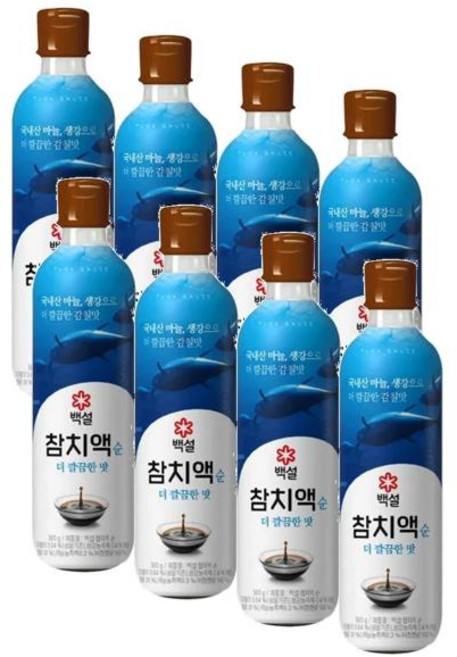 백설 참치액 순 더깔끔한맛, 500g, 8개