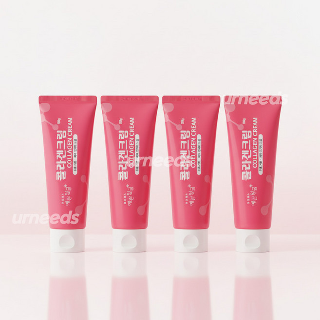 [대용량NEW] 웰빙헬스 예쁜얼굴 듬뿍바르는 콜라겐 크림, 4개, 90ml