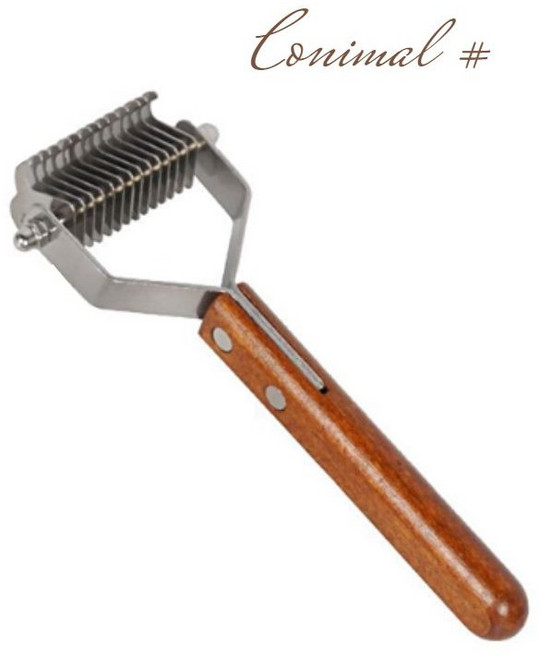 [루빈스] 반려동물 슬리커 강아지빗 크랭크빗 털갈이빗, 1개, L 사이즈(털갈이빗)