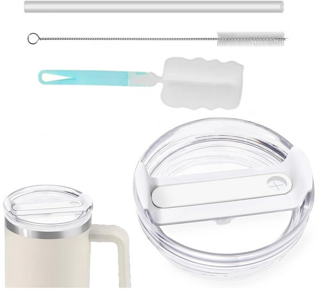 대용량 텀블러 호환 밀폐뚜껑 20oz 30oz 40oz 교체뚜껑 887ml 591ml 1180ml, 흰색, 1세트