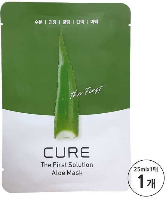김정문알로에 큐어 더 퍼스트 솔루션 알로에 마스크 25ml, 1개입, 1개