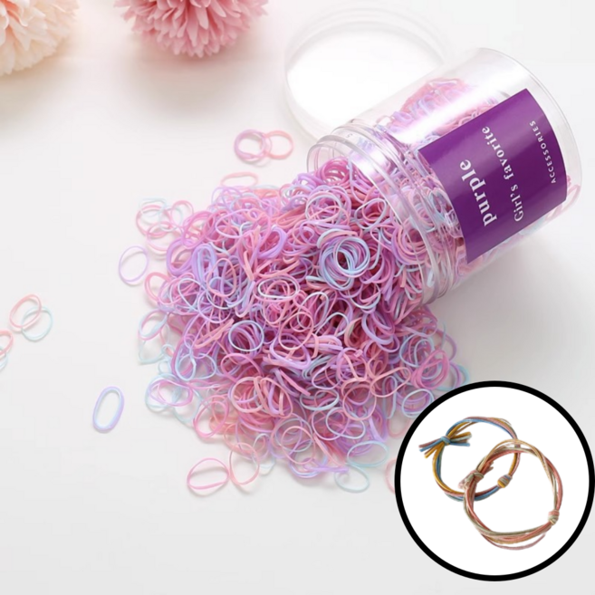 일리마 여성 고무줄 머리끈 솜사탕 헤어밴드