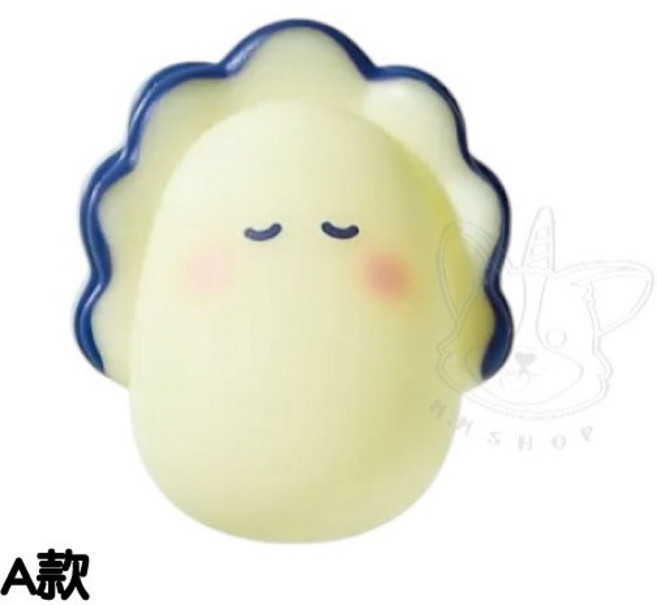 閃閃發光牡蠣公仔 模型, 1個, A款/黃色閉眼款1K102