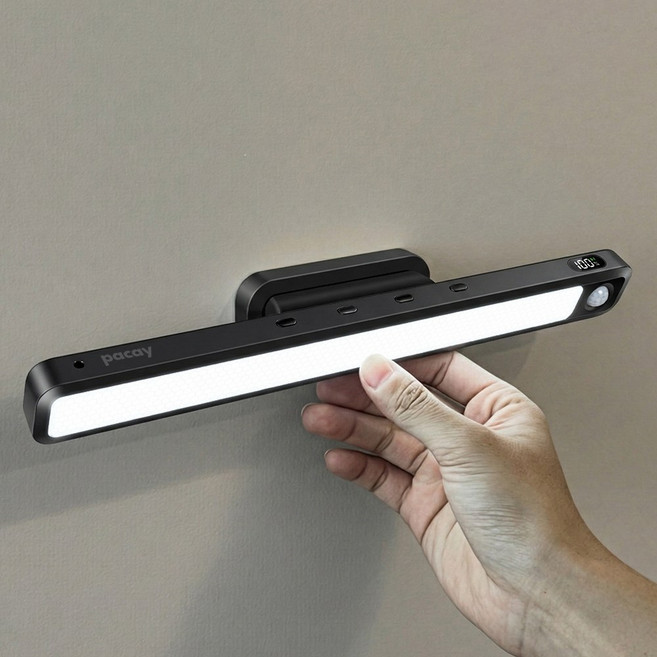 파카이라이트 각도조절 대용량 무타공 천장형 LED 자석 센서등 베란다등 - 리모컨포함, 1개, 블랙