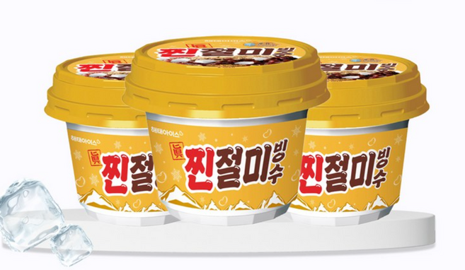 해태 찐절미 빙수 12개입 시원한 인절미맛 팥빙수 옛날아이스크림 간식용, 12개, 240ml