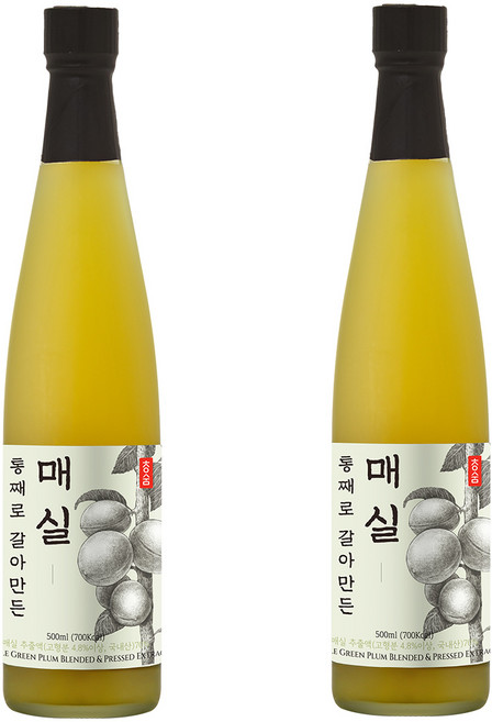 청숨 통째로 갈아만든 매실, 500ml, 2개