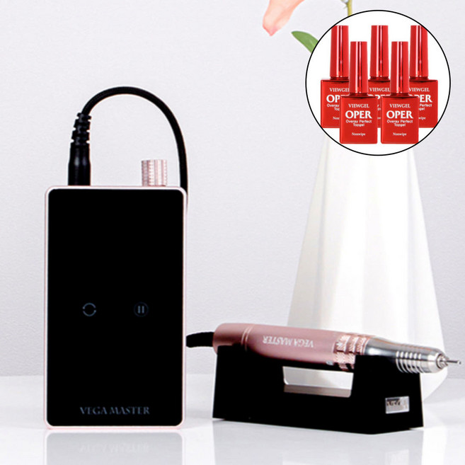 뷰젤 베가 마스터 네일드릴+탑젤 5종, 1개, 베이비 핑크