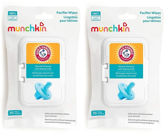 Munchkin Arm & Hammer 젖꼭지 물티슈 - 아기와 유아를 위한 유축기 부품 및 수유 필수품을 안전하게 청소 2팩 물티슈 72장, 1개 - 쿠팡