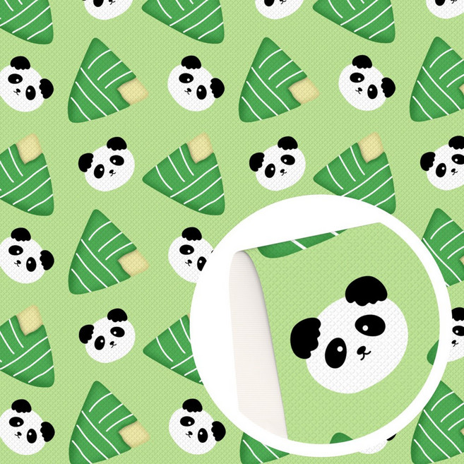 동물 팬더 기린 나태 인쇄 인조 가죽 시트 합성 원단 롤 DIY 귀걸이 머리 활 공예 프로젝트, 30x140cm, 1223412, 1개