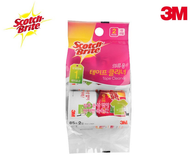 스카치브라이트 의류용 테이프 클리너 리필 85p, 3개