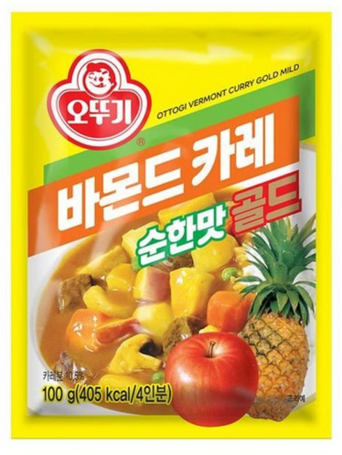오뚜기 바몬드카레골드 순한맛, 100g, 7개