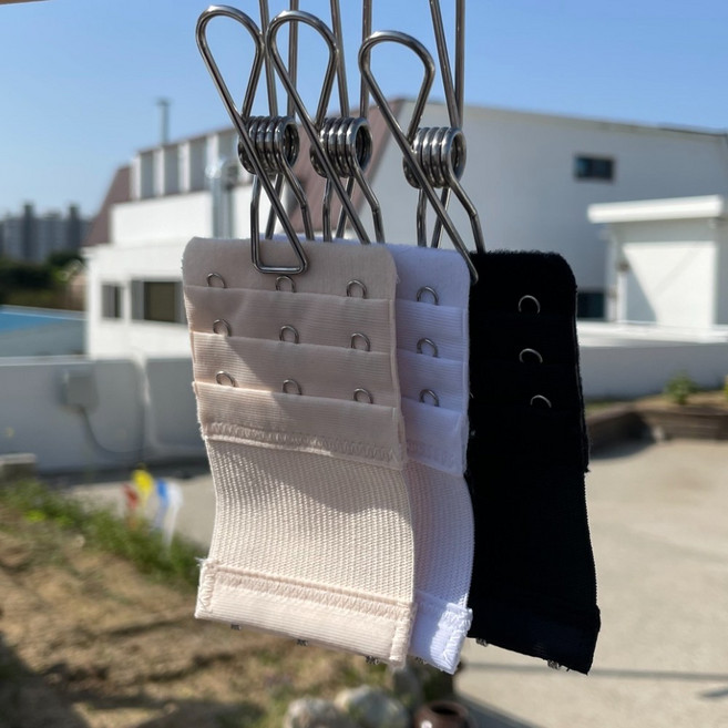 마켓헤라 밴드형 브라연장후크 3단 베이지 브래지어후크 브라후크