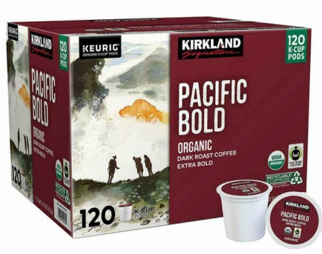 커클랜드 큐리그 캡슐 커피 오가닉 미디엄 블렌드 K-Cup 120개입, 1개, 1개