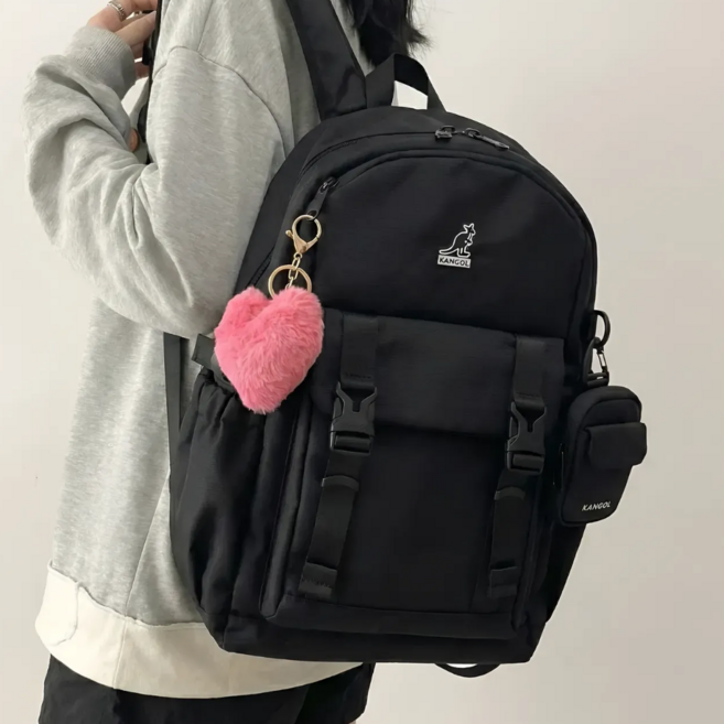 캉골 프레임 백팩 중학생 고등학생 대학생 신학기 고학년 책가방 1492 (하트키링 랜덤)