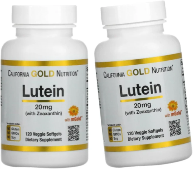 1+1 캘리포니아골드뉴트리션 CGN 루테인 지아잔틴 20mg 120베지캡슐 천수국 금잔화 메리골드 마리골드 카로티노이드 제아잔틴 홍화유, 2개, 120정 - 쿠팡