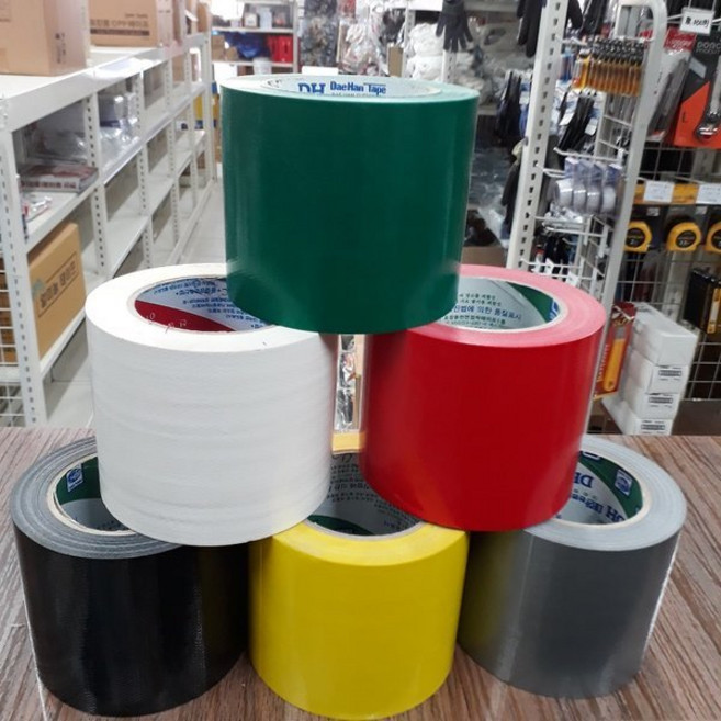 천면테이프 청테이프 청면테이프 48mm 25M 녹색 황색 백색 흑색 은색 적색 청색 베이지 카키색 하늘색 형광 주황색 형광 연두색