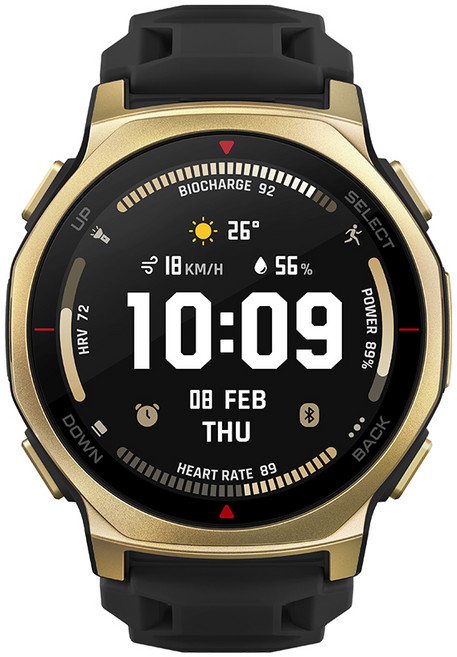 어메이즈핏 스마트워치 T-REX 3 PRO, GPS + 블루투스, 4.4cm, 블랙 골드