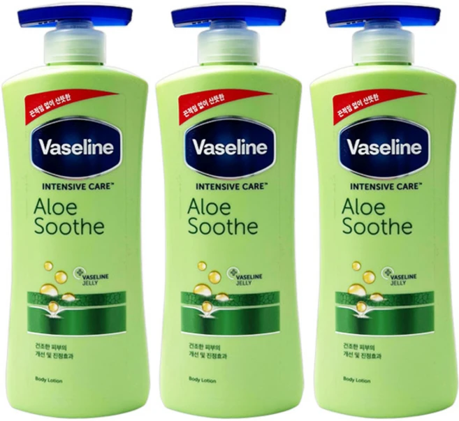 바세린 인텐시브 케어 알로에 수드 로션, 600ml, 3개 - 쿠팡