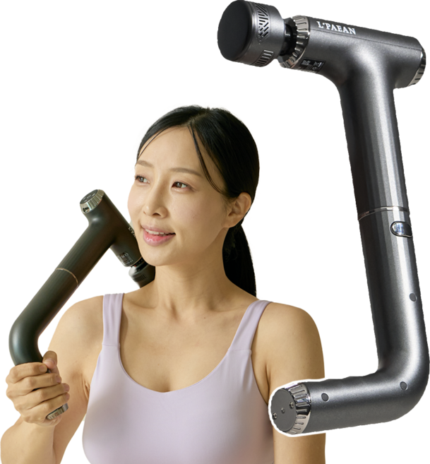 엘파이안 효녀건 50도 온열 10도 냉온 마사지 안마기, 블랙, D형