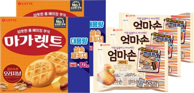 롯데 마가렛트 660g +엄마손파이 254g, 1개