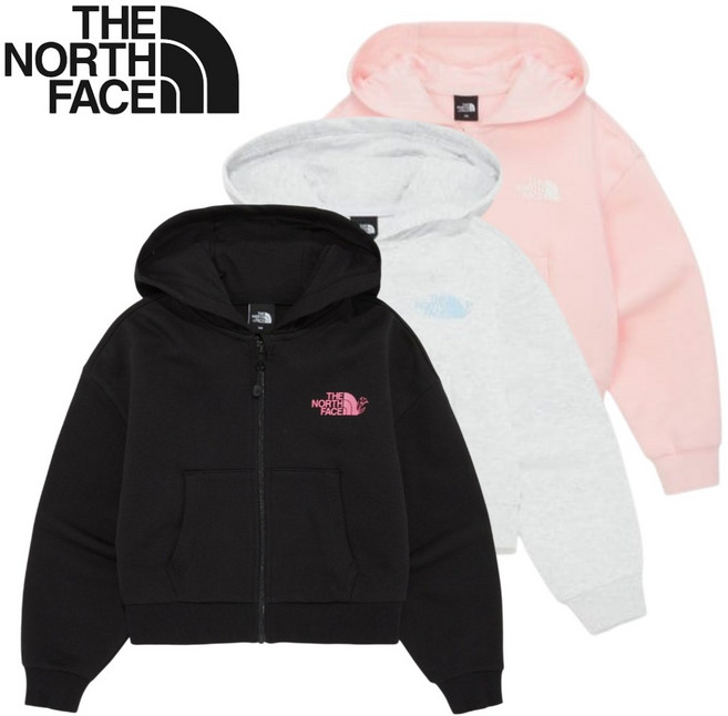 [백화점발송] 노스페이스 키즈 후드 집업 여아 코튼 자켓 간절기 등산 나들이 여행 견학