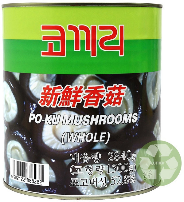 명진 표고버섯 홀 2.84kg 통조림 캔, 1개