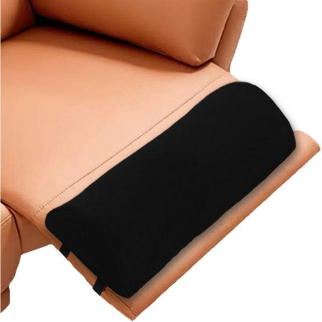 리클라이너 발 베개 고탄성 폼 - 수면용 다리 부드럽고 지지력 있는 반달형 볼스터 머리 받침 등받이 요추 지지대 블랙wuwumiline, Black