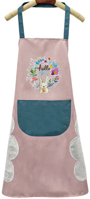 델루르 타올 앞치마 완전 방수, 1개, 핑키핑크