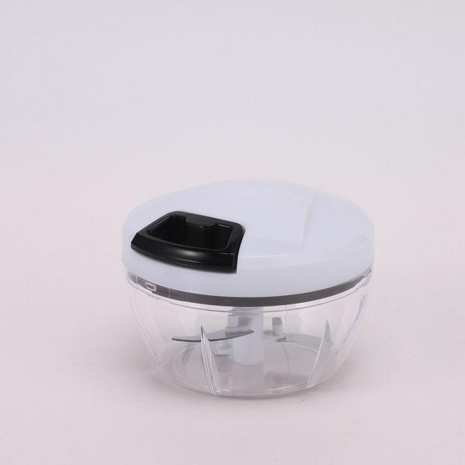 手動多功能絞菜器 搗蒜泥神器 絞肉機, 三刀片中號白黑480ML, 1個