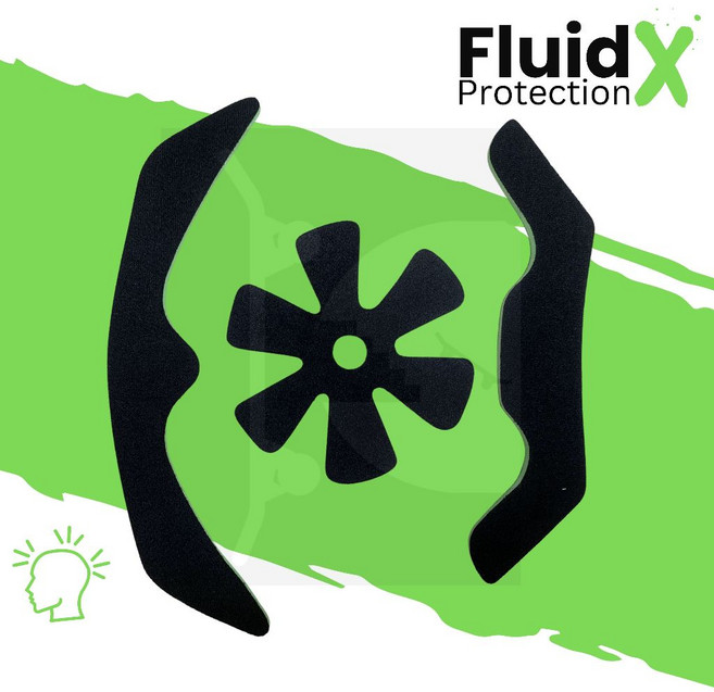 FluidX 安全帽吸震軟內襯, 黑色