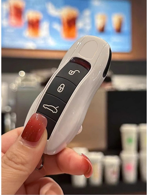 PRC 포르쉐 호환 키케이스 차키 키링 자동차 키홀더, A타입, 4_화이트